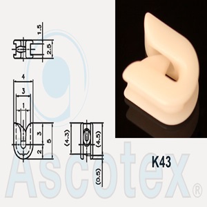 Móc Sứ Ceramic dẫn hướng trung tâm Ascotex Ceramic Centre Hook Guide K43